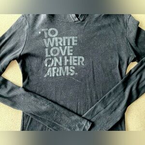Black TWLOHA hooded sweater